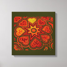 Panel 'Hearts Full of Love' (Rústicos)(Naranja)