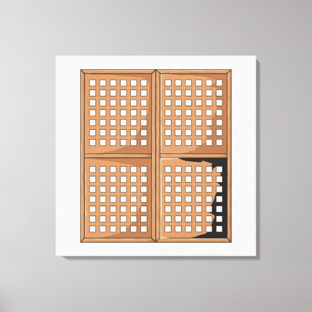 Lienzo Paneles de la ventana de la cubierta de la antigua (Anverso)