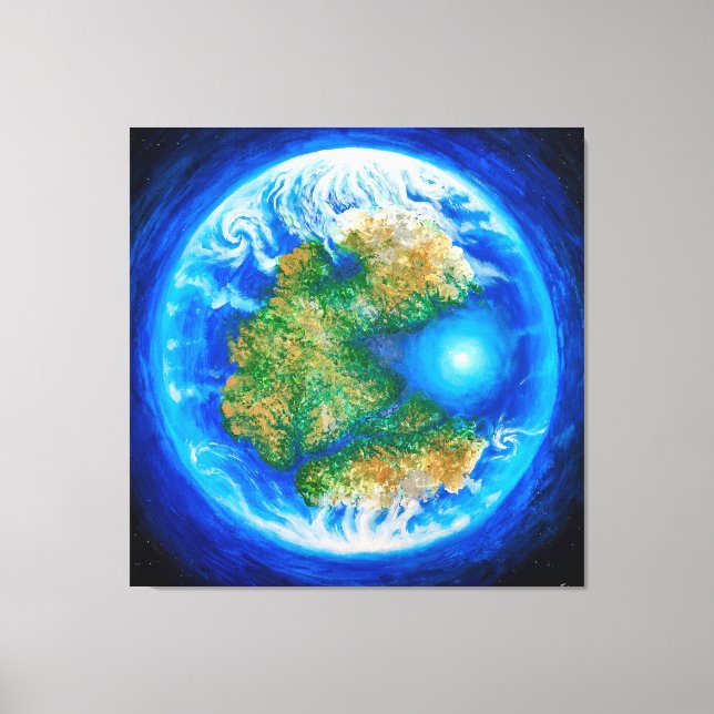 Lienzo Pangaea y el Poster oceánico Tethys (Anverso)