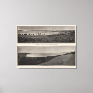 Lienzo Panorama de la bahía del Golden Gate de Presidio