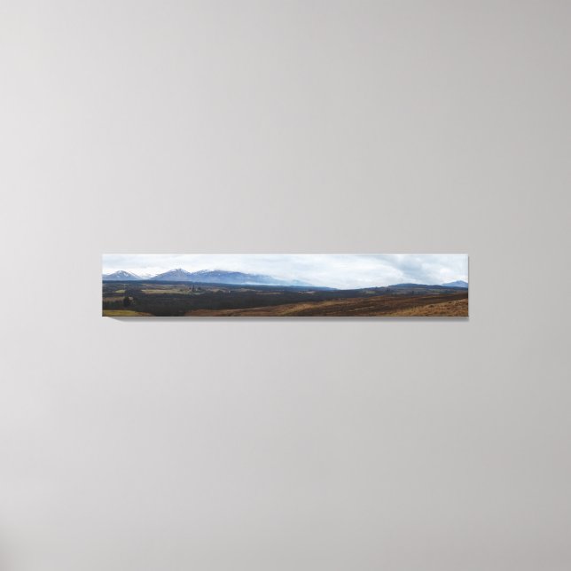 Lienzo Panorama de las Tierras Altas de Escocia (Anverso)