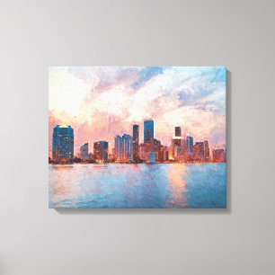 Lienzo Panorama de Miami
