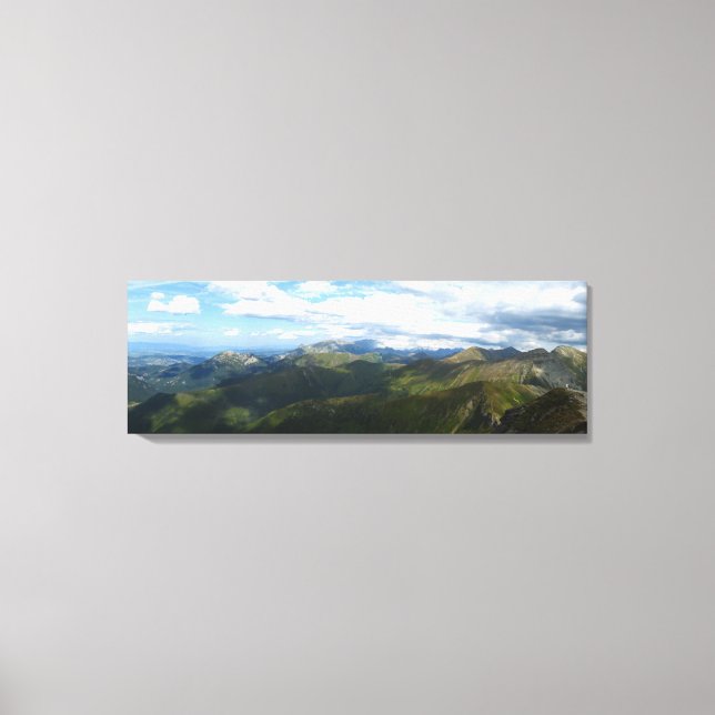 Lienzo Panorama de Wolowiec, Tatras (Anverso)