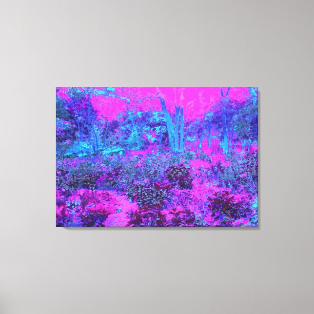 Lienzo Panorama impresionista Trippy de rosa Caliente y A (Anverso)