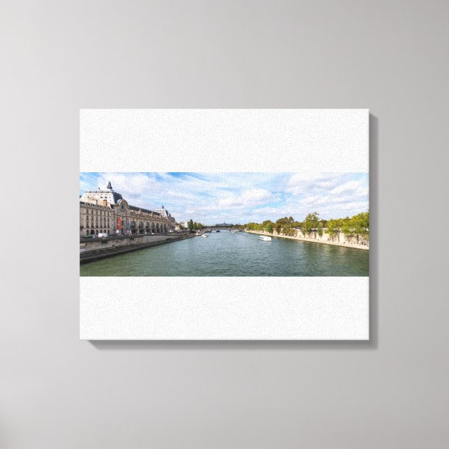 Lienzo Panorámica de Musee d'Orsay desde Pont Royal - Par (Anverso)