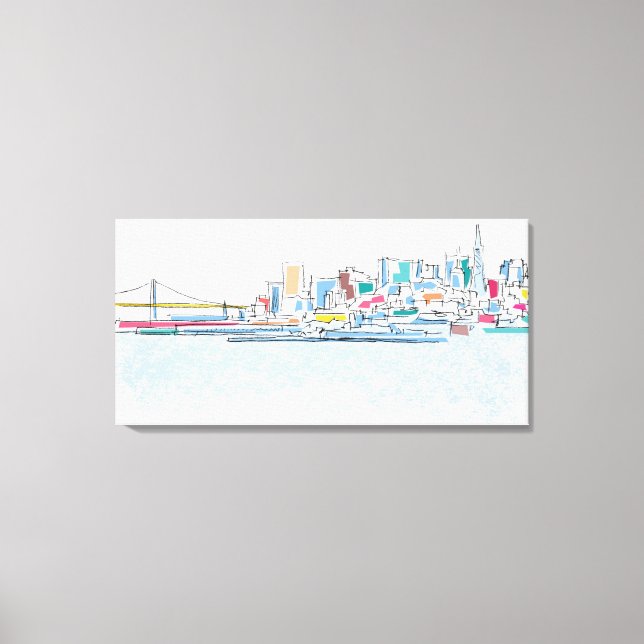 Lienzo Panorámico San Franciso, CA (Anverso)