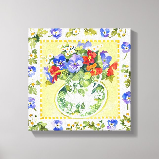Lienzo Pansies - nasturtios 2013 (Anverso)