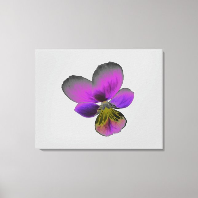 Lienzo Pansy Wild Dark Purple Canvas Print (Anverso)