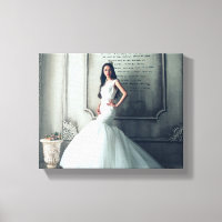 Pantalla de retrato de novia de recepción de boda 