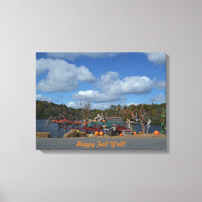 Lienzo Pantalla Rustica de Otoño | Feliz otoño, citarás (Anverso)