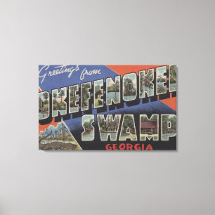 Lienzo Pantano de Okefenokee, Georgia - escenas grandes