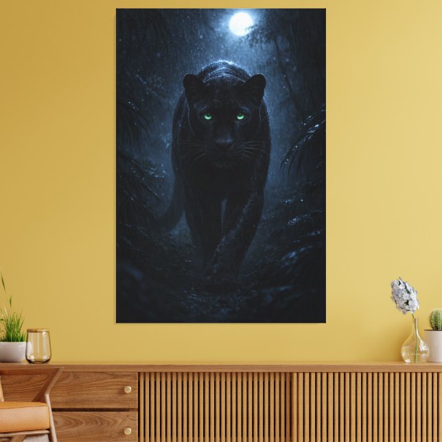 Lienzo Pantera Negra Majestuosa: Poder Silencioso en la N (Insitu (Sala de estar))