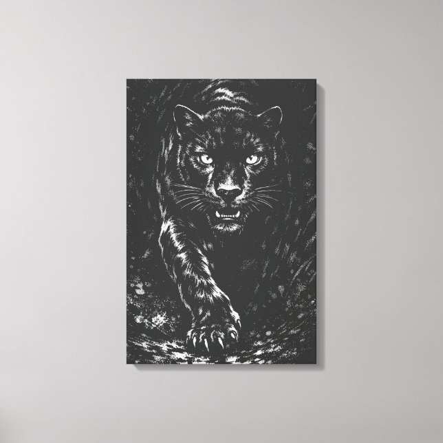 Lienzo Pantera Negra — por BurnsInHell (Anverso)