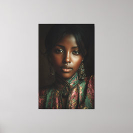 Lienzo Pañuelo para la cabeza con retrato de melanina res