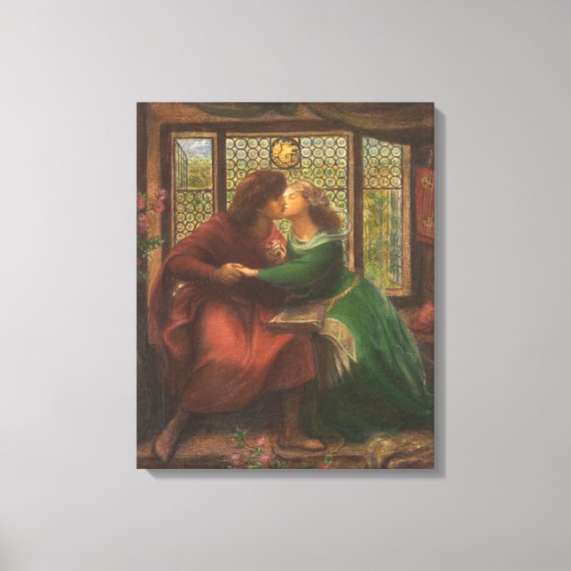 Lienzo Paolo y Francesca da Rimini (por Rossetti) (Anverso)