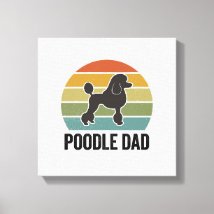 Lienzo Papa Caniche Diseño de Amante de Perro de Puesta d