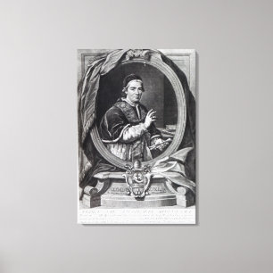 Lienzo Papa Clemente XIV, grabado por Domencio Cunego