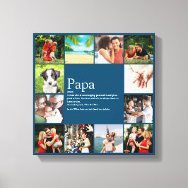 Lienzo Papá, Daddy, Definición de Padre 12 Foto Azul