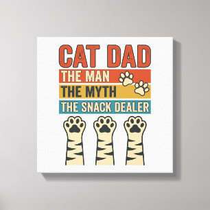 Lienzo Papá Gato El Distribuidor De Snacks Camiseta Vinta