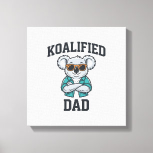 Lienzo Papá Koalificado Camisa de Diseño de Padre Koala L