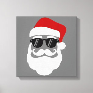 Lienzo Papá Noel con gafas de sol Diseño divertido de Nav