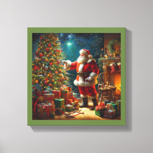 Lienzo Papá Noel de Navidad 1 (Anverso)