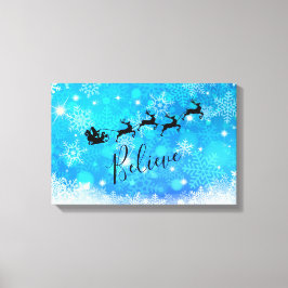 Lienzo Papá Noel y su reno volador - Créanlo
