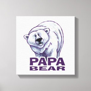 Lienzo Papa Polar Bear