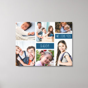 Lienzo Papá te queremos Collage de fotos