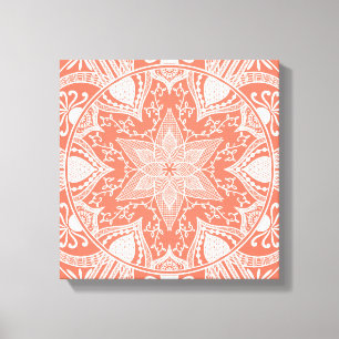 Lienzo Papaya Mandala