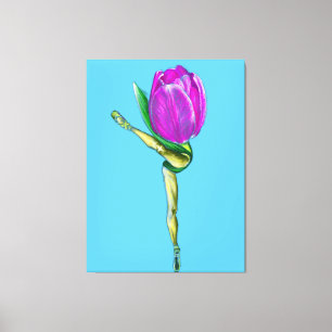 Lienzo Papel de bailarina de ballet Ballerina Tulip