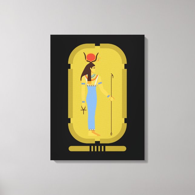 Lienzo Papel de tela de diosa antigua egipcia Hathor (Anverso)