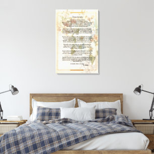Lienzo Papel Floral Antiguo Desiderata de Max Ehrman