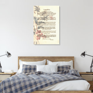 Lienzo Papel Floral Antiguo Desiderata de Max Ehrman