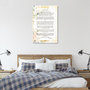 Lienzo Papel Floral Antiguo Desiderata de Max Ehrman