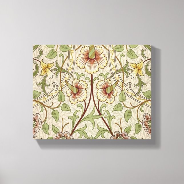 Lienzo Papel pintado de flores clásico Narciso de William (Anverso)