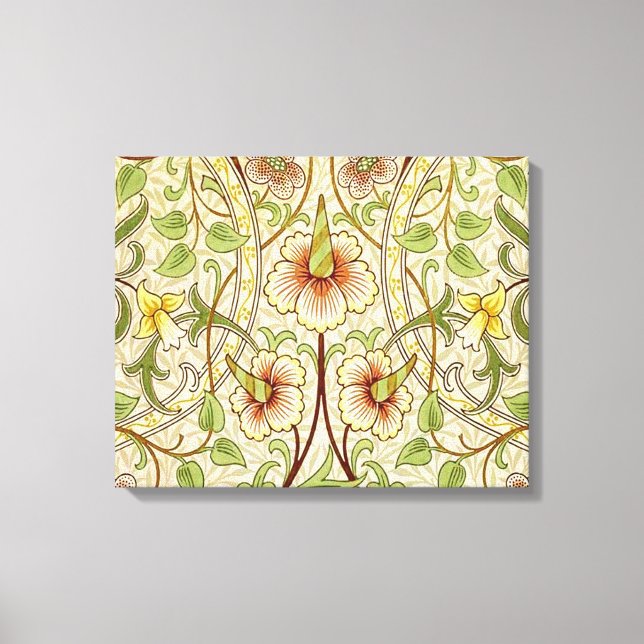 Lienzo Papel pintado de flores clásico Narciso de William (Anverso)