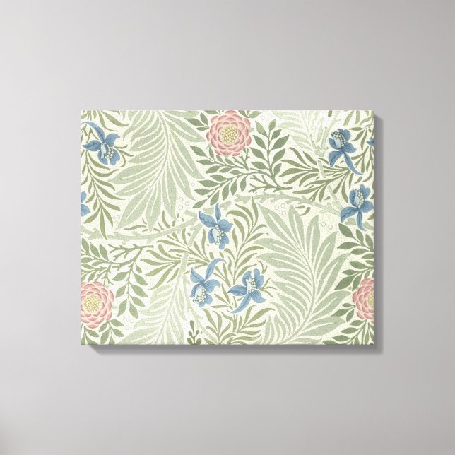Lienzo Papel pintado floral de Larkspur de William Morris (Anverso)