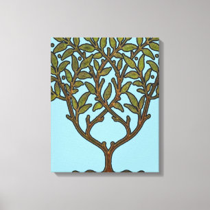 Lienzo Papel pintado floral de William Morris Tree Frieze