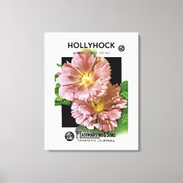 Lienzo Paquete de semillas de cosecha de vintage Hollyhoc