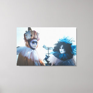 Lienzo Par de máscaras de carnaval en Venecia, Italia