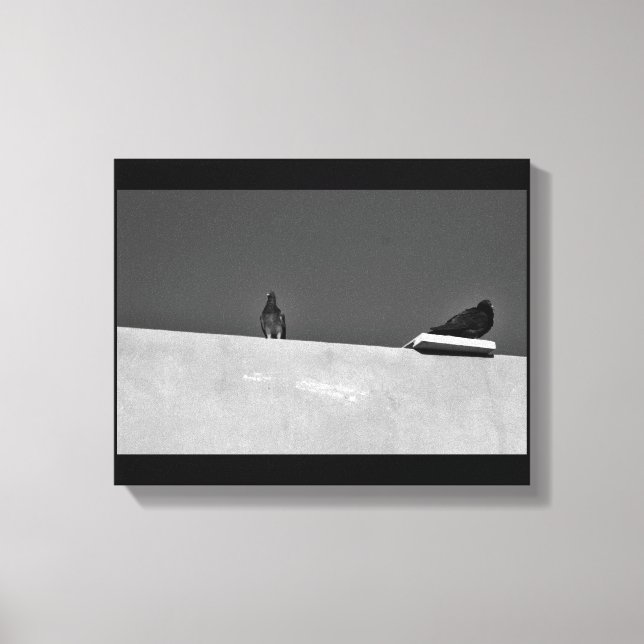 Lienzo Par de palomas (Anverso)