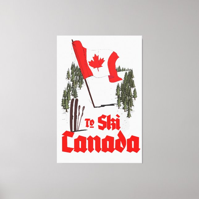 Lienzo Para Esquiar Canadá (Anverso)