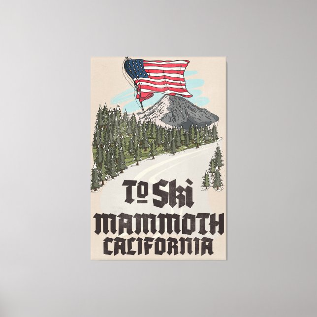 Lienzo Para Esquiar Mammoth California (Anverso)