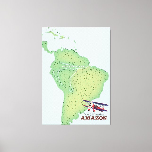 Lienzo Para mapa de la selva amazónica de Brasil de avent (Anverso)