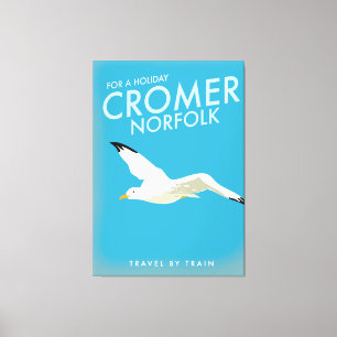 Lienzo Para un cartel de viaje en tren de Cromer Norfolk