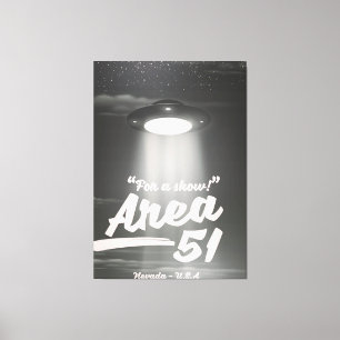 Lienzo "Para un espectáculo" cartel mono Área 51