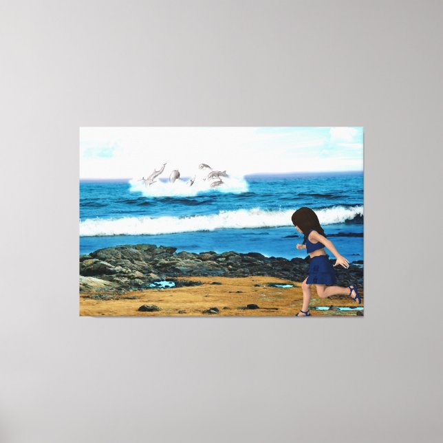 Lienzo Para ver a los delfines (Anverso)