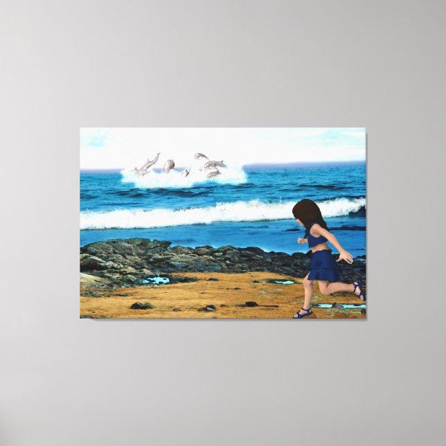 Lienzo Para ver a los delfines (Anverso)