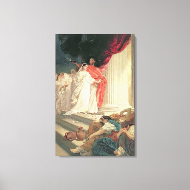 Lienzo Parable de las vírgenes sabias y tontas, 1886 (Anverso)